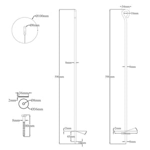 Γείωση 4 pcs Ασημί Ø10 x 60 εκ Γαλβανισμένο Μέταλλο - Pakobazaar