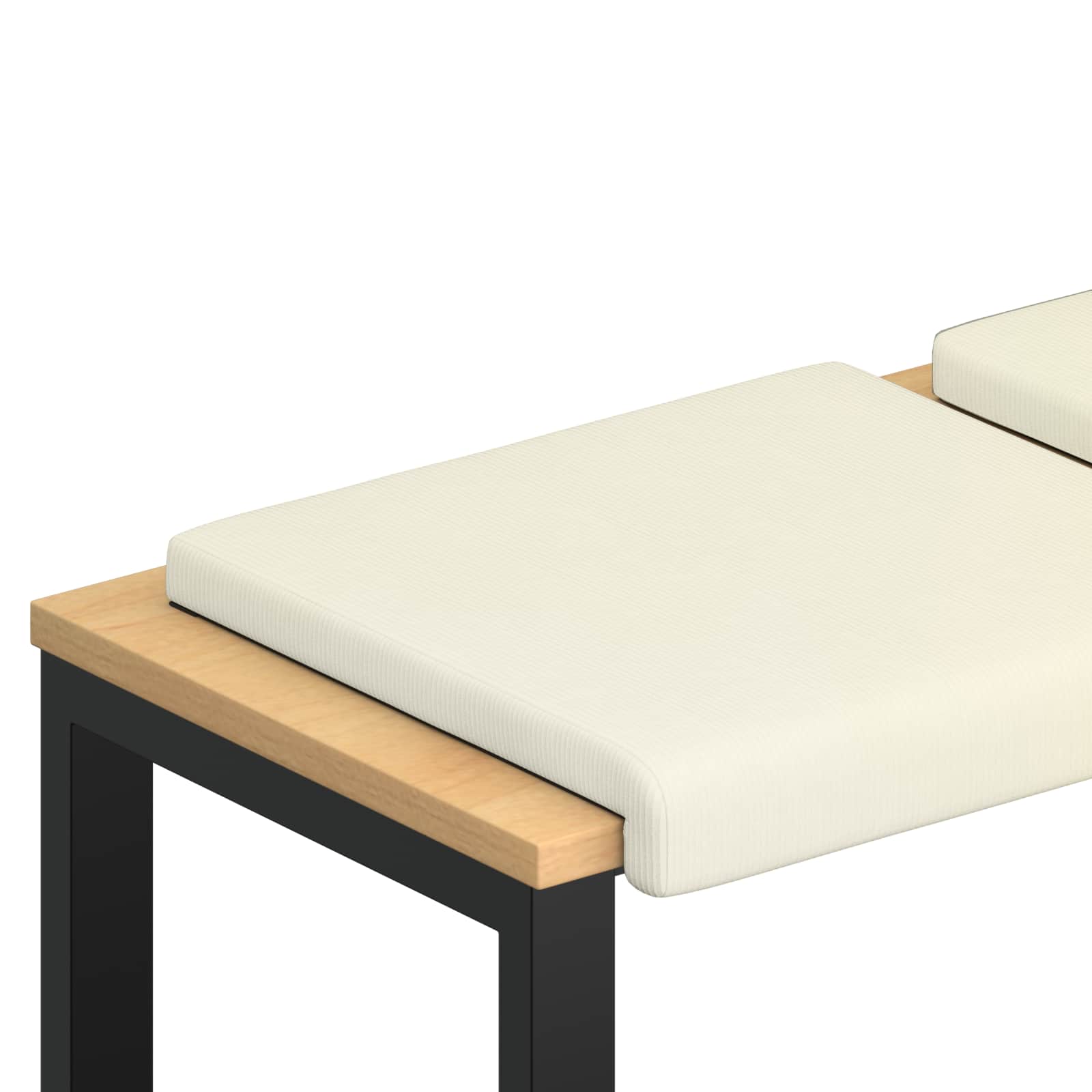 Μαξιλάρι πάγκου 4 τμχ. κορντουρόι Κρεμ Βάθος 35 εκ.
