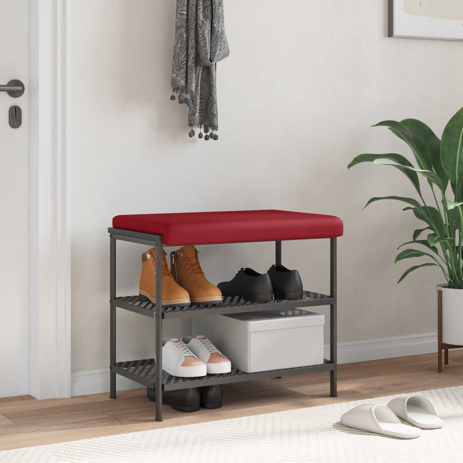 Μαξιλάρι πάγκου Τεχνητό Δέρμα Κόκκινο Βάθος 35 εκ. - Pakobazaar