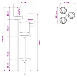 Βάση Λουλουδιών Λευκό 42 x 39,5 x 125 εκ - Pakobazaar