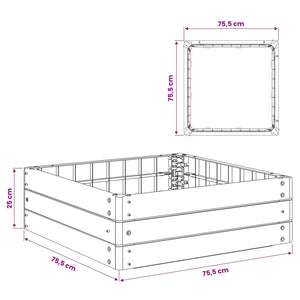 Ανεβασμένο Κρεβάτι Μαύρο 75,5 x 75,5 x 25 εκ PP - Pakobazaar