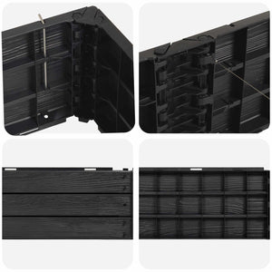 Ανεβασμένο Κρεβάτι Μαύρο 151 x 75,5 x 25 εκ. PP - Pakobazaar