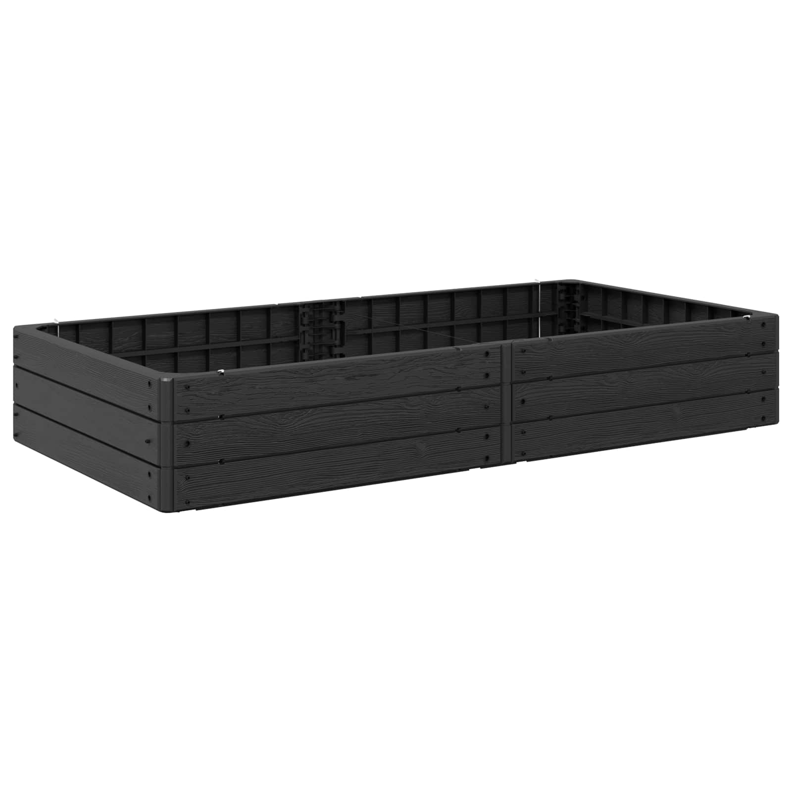 Ανεβασμένο Κρεβάτι Μαύρο 151 x 75,5 x 25 εκ. PP