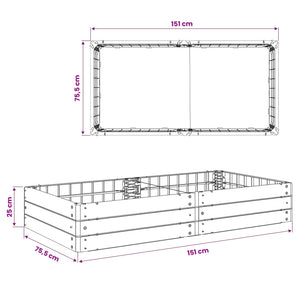 Ανεβασμένο Κρεβάτι Μαύρο 151 x 75,5 x 25 εκ. PP - Pakobazaar