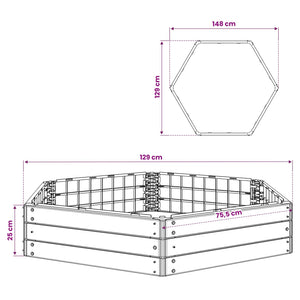 Ανεβασμένο Κρεβάτι Μαύρο 148 x 129 x 25 εκ PP - Pakobazaar