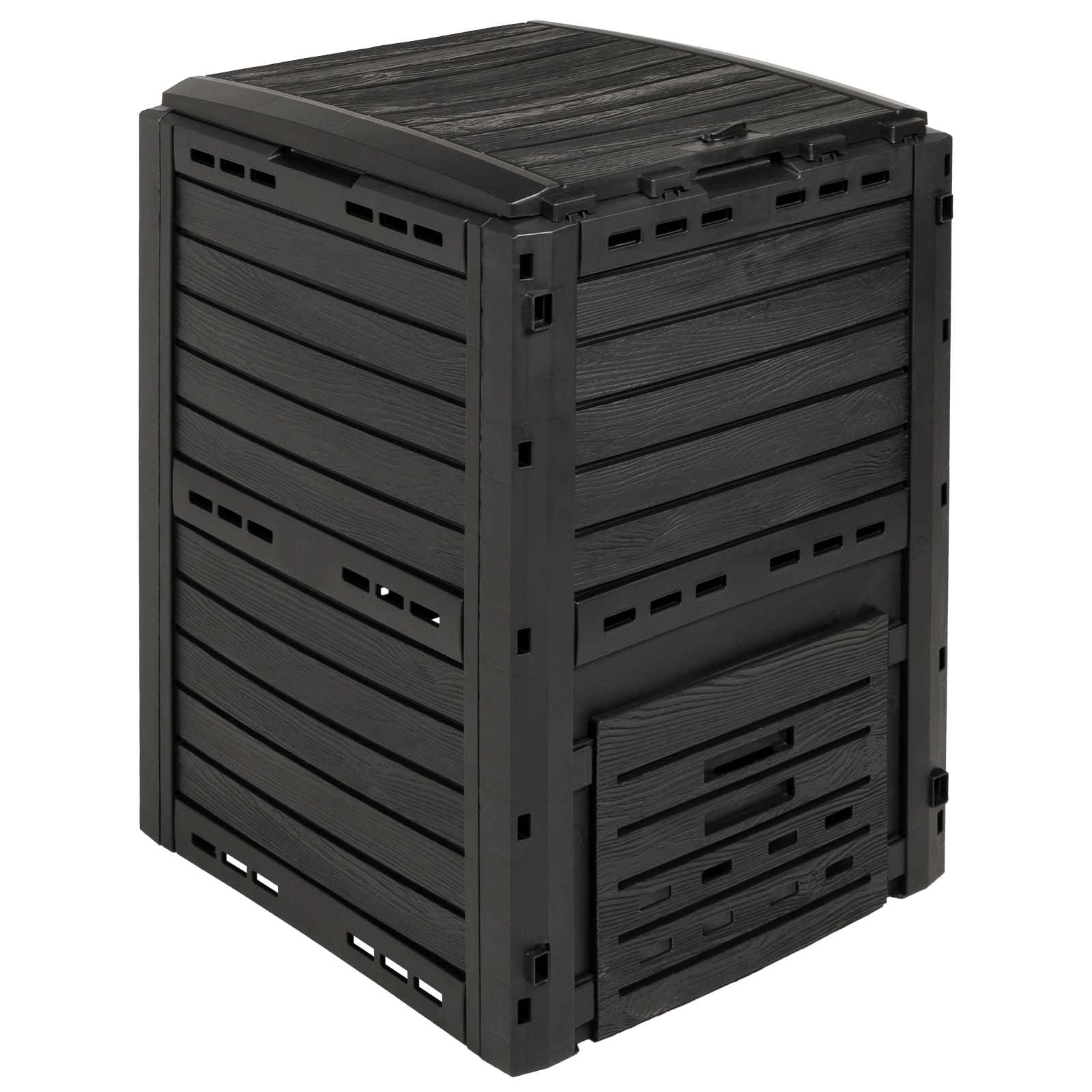 Κομποστοποιητής κήπου Μαύρο 59,5 x 60 x 81,5 εκ. 280 l 100% PP
