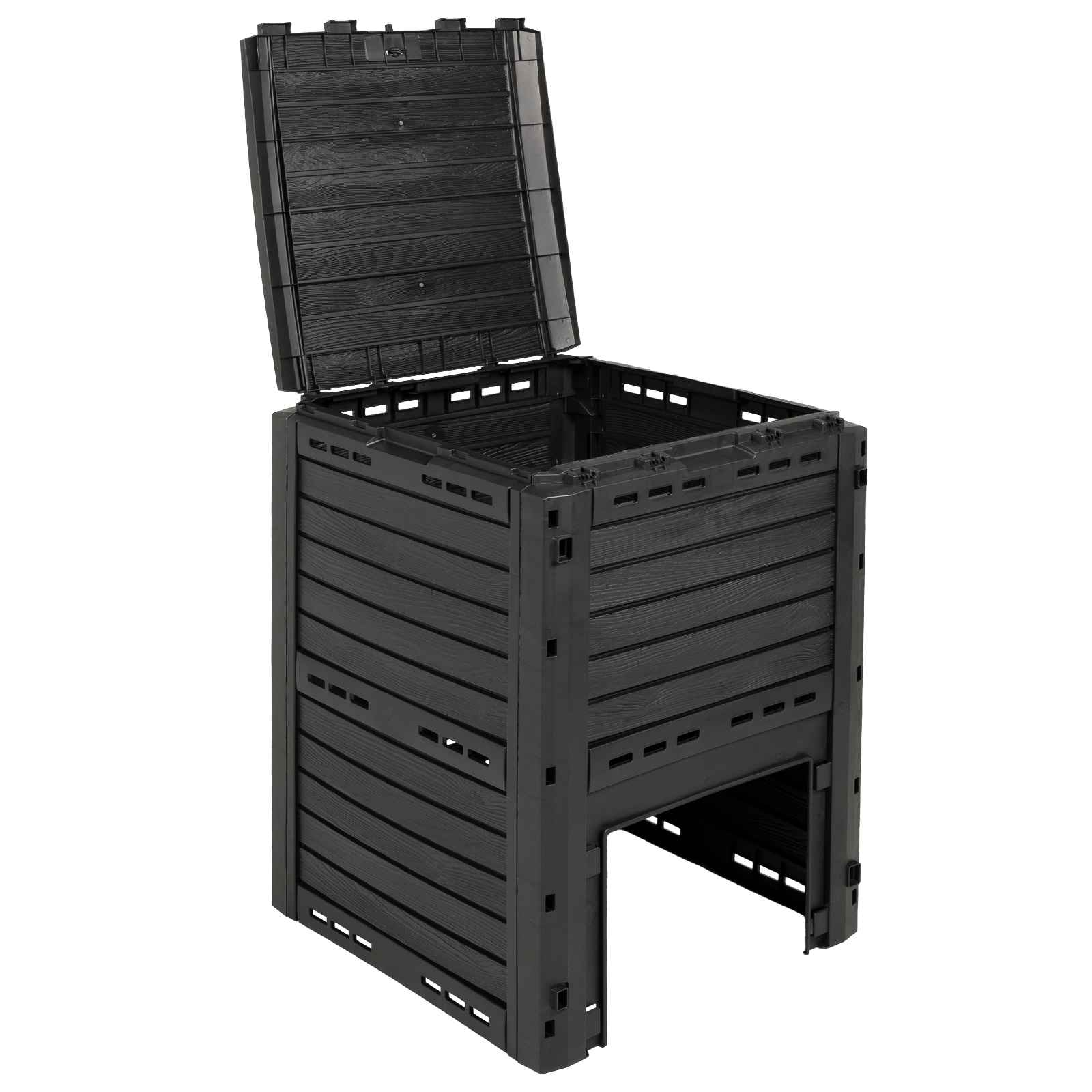 Κομποστοποιητής κήπου Μαύρο 59,5 x 60 x 81,5 εκ. 280 l 100% PP