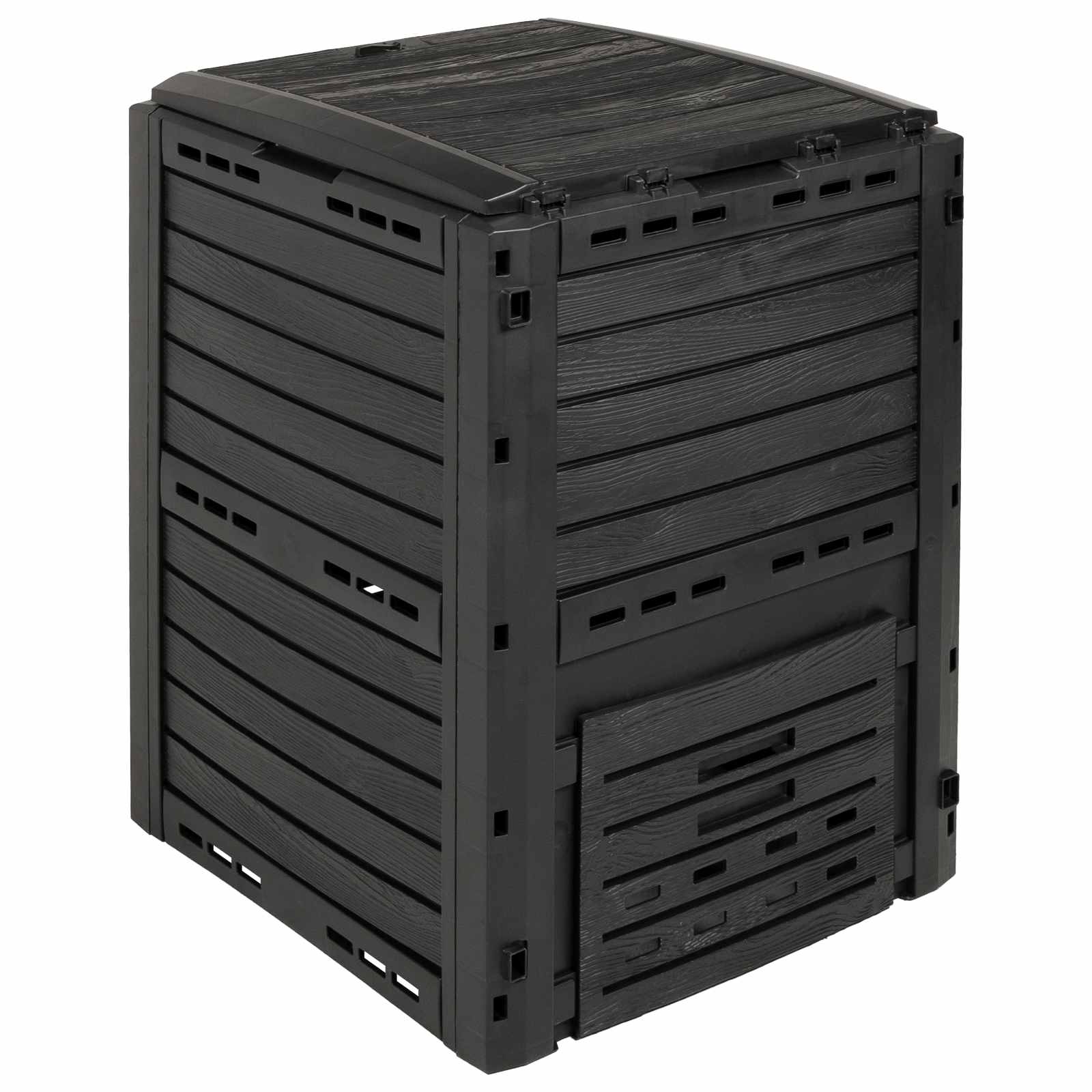 Κομποστοποιητής κήπου Μαύρο 59,5 x 60 x 81,5 εκ. 280 l 100% PP
