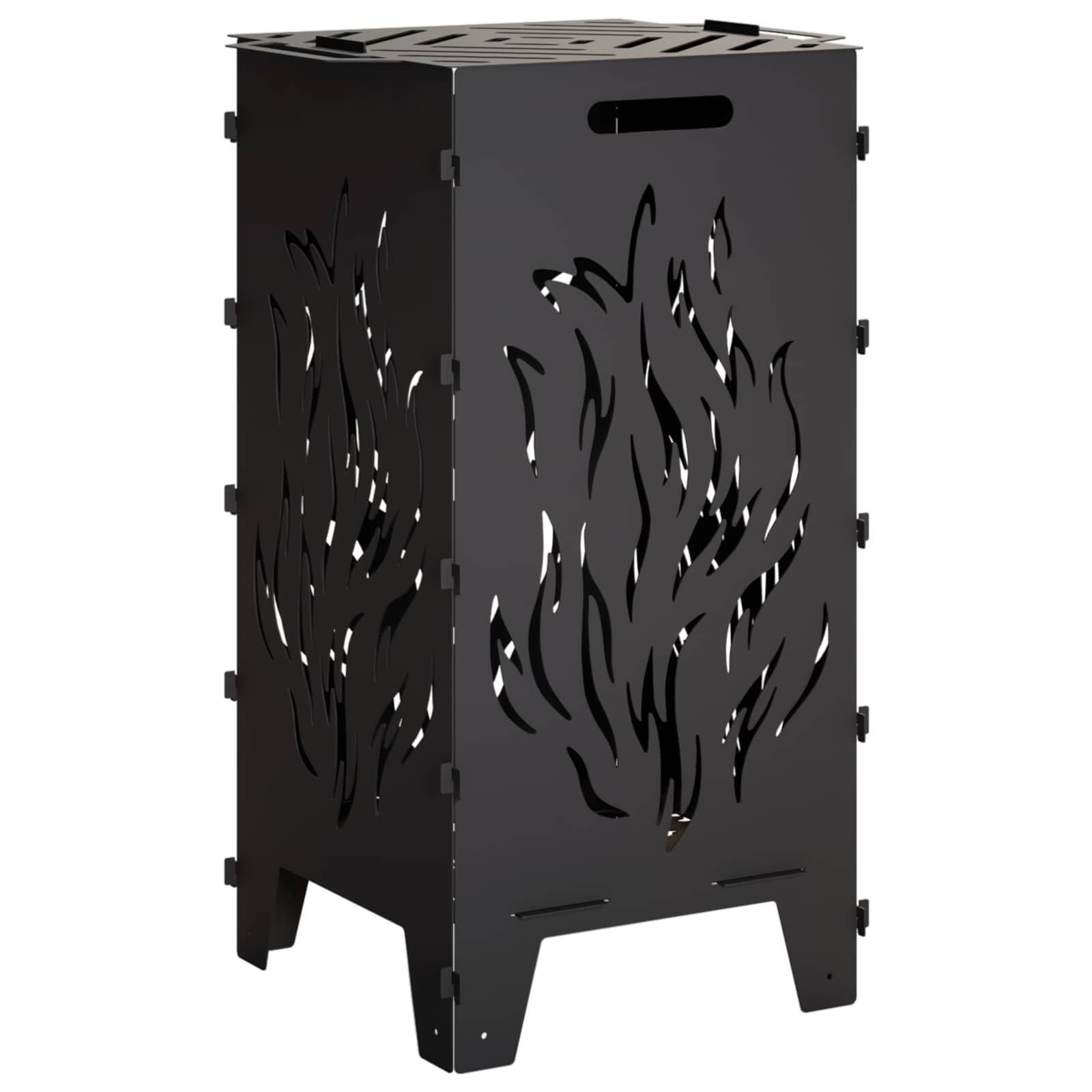 Φωτιά Μαύρο 47 x 38 x 75 εκ. Ατσάλι - Pakobazaar