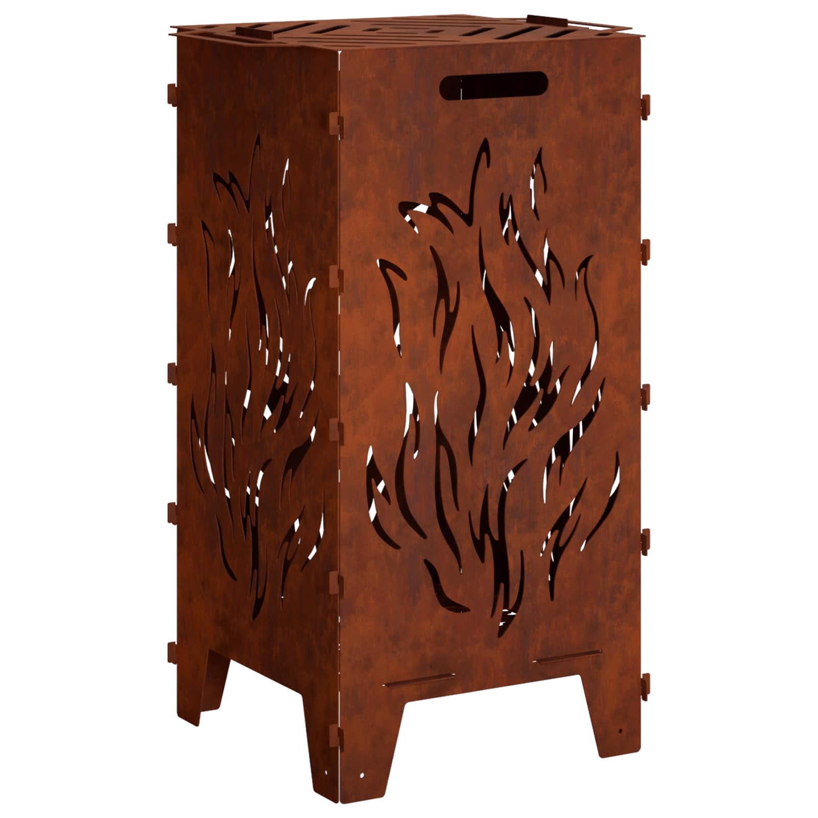 Φωτιά Σκ rusty 47 x 38 x 75 εκ. Ατσάλι Σκληρυθέν στον Αέρα - Pakobazaar