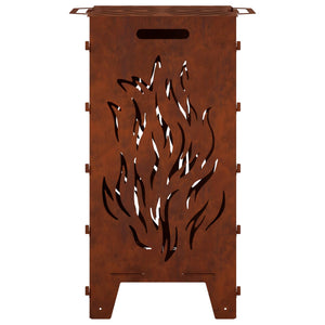 Φωτιά Σκ rusty 47 x 38 x 75 εκ. Ατσάλι Σκληρυθέν στον Αέρα - Pakobazaar