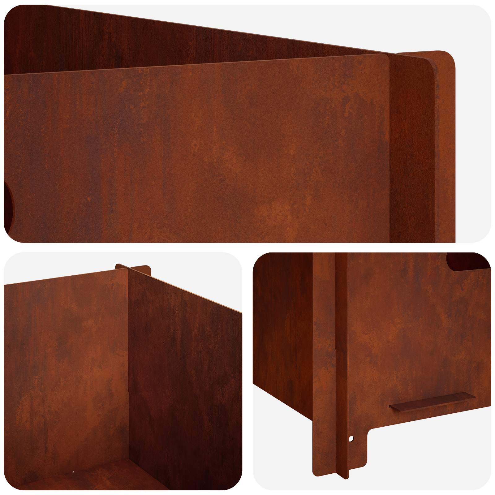 Φωτιά Σκ rusty 40 x 40 x 20 cm Ατσάλι Σκληρυθέν στον Αέρα - Pakobazaar