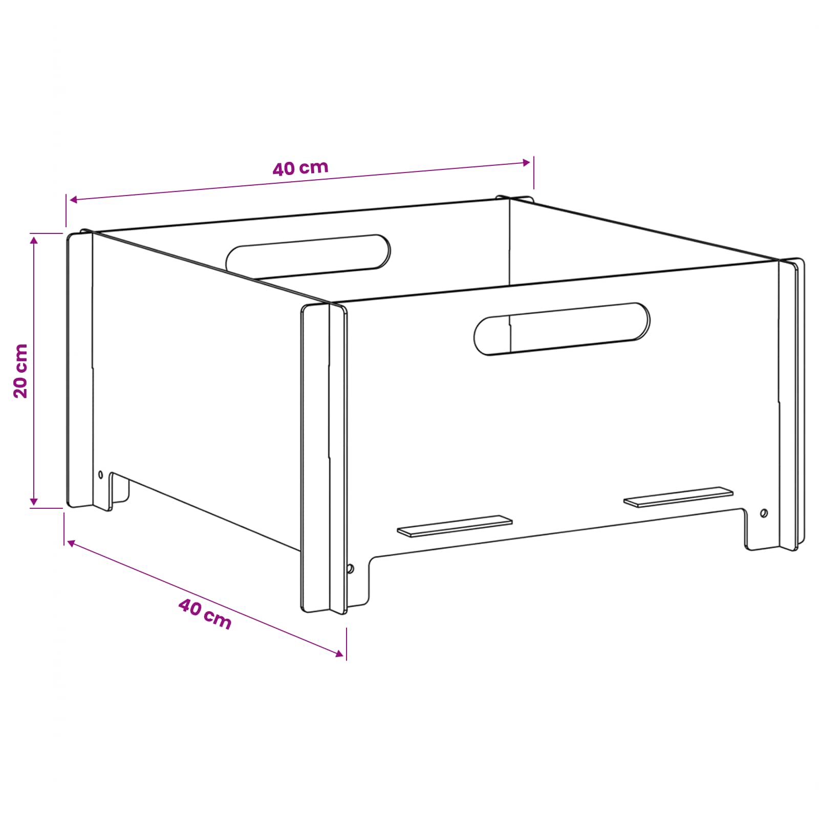 Φωτιά Σκ rusty 40 x 40 x 20 cm Ατσάλι Σκληρυθέν στον Αέρα - Pakobazaar