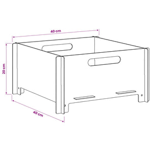 Φωτιά Σκ rusty 40 x 40 x 20 cm Ατσάλι Σκληρυθέν στον Αέρα - Pakobazaar