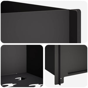 Φωτιά Μαύρο 60 x 60 x 30 cm Ατσάλι
