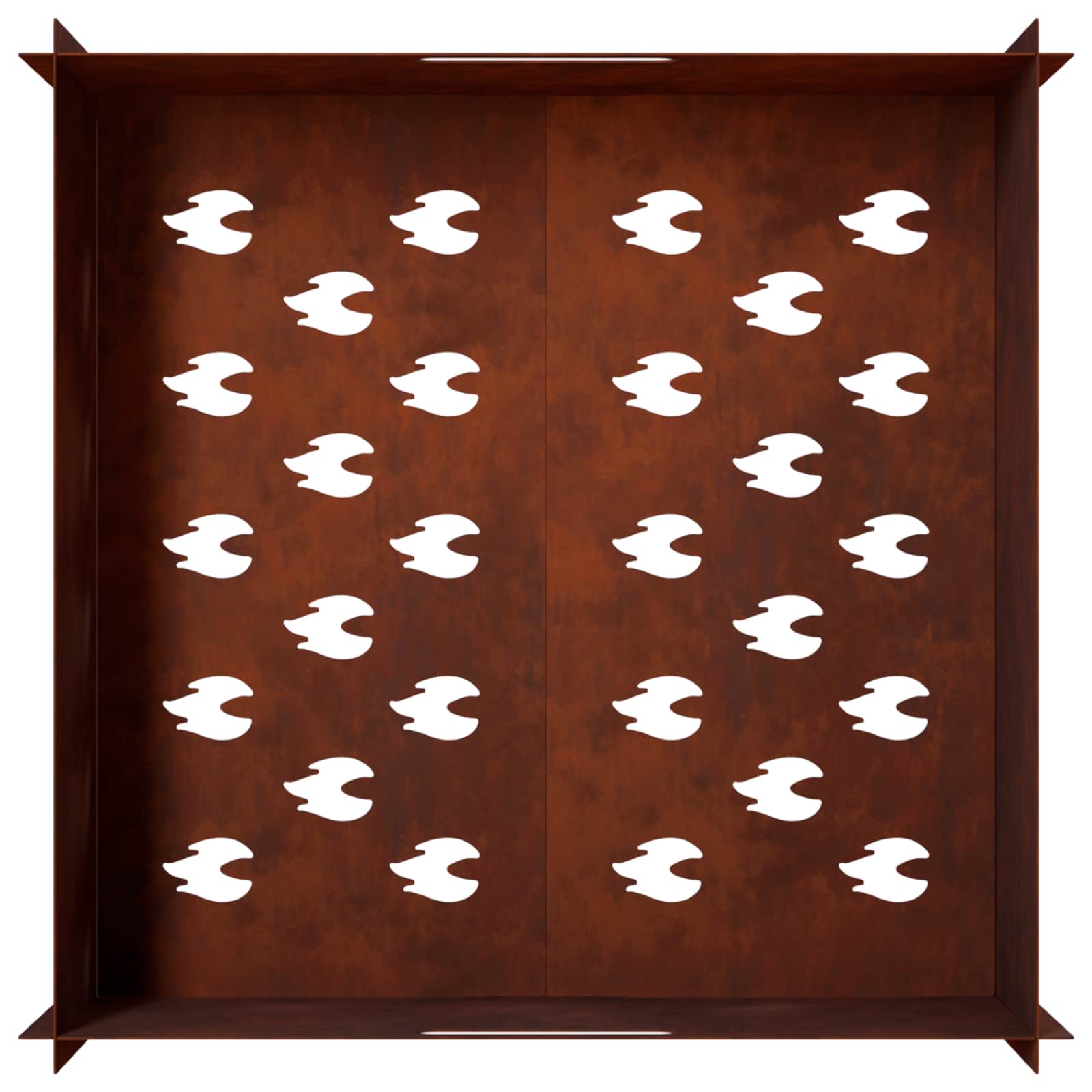 Φωτιά Σκ rusty 60 x 60 x 30 cm Ατσάλι Σκληρυθέν στον Αέρα - Pakobazaar