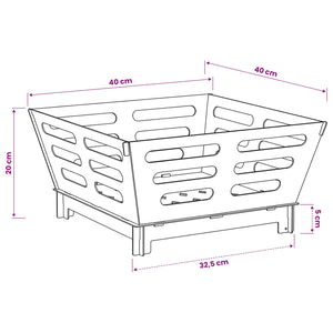 Φωτιά Μαύρο 40 x 40 x 20 cm Ατσάλι