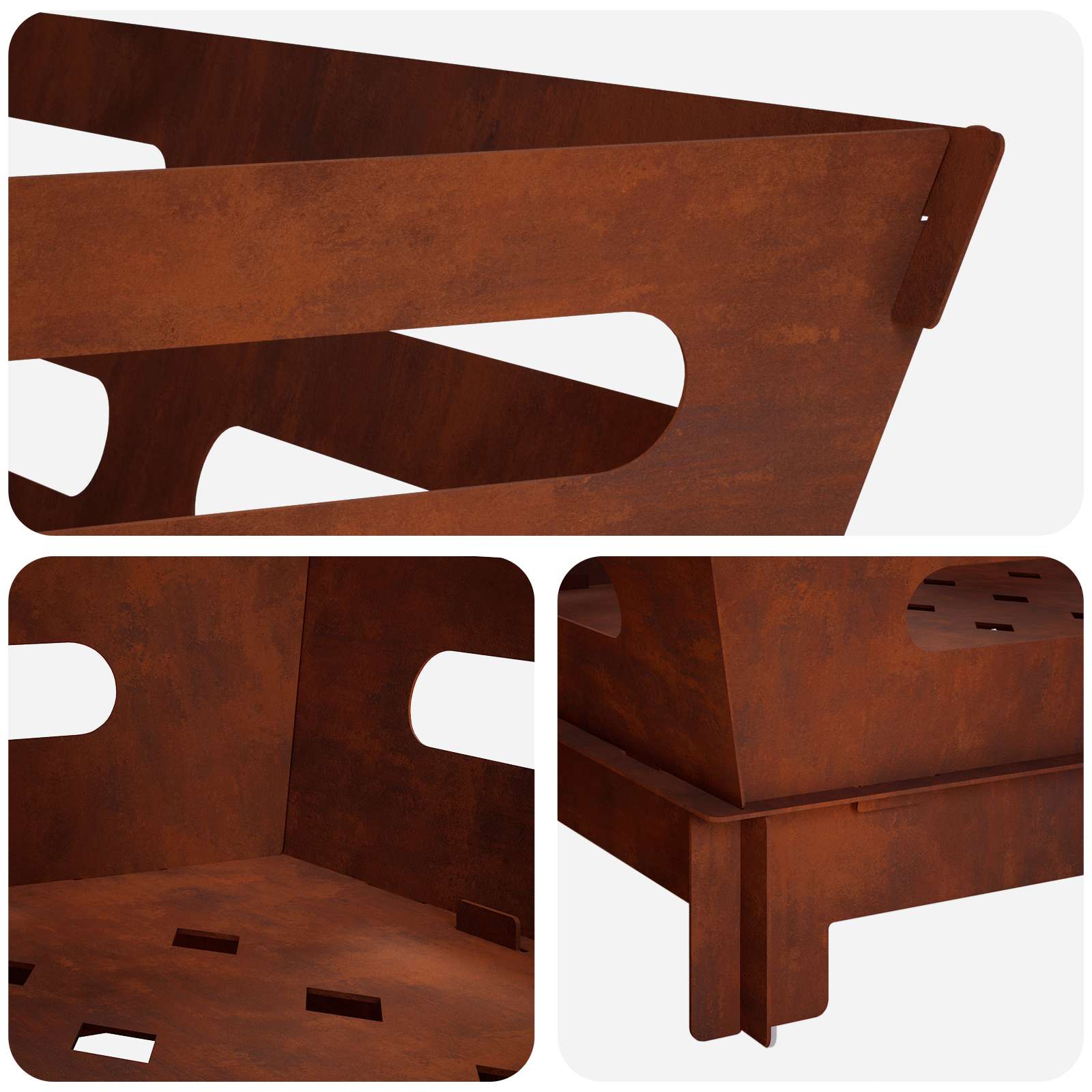 Φωτιά Σκ rusty 40 x 40 x 20 cm Ατσάλι Σκληρυθέν στον Αέρα