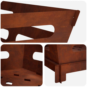 Φωτιά Σκ rusty 40 x 40 x 20 cm Ατσάλι Σκληρυθέν στον Αέρα