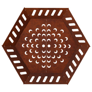 Φωτιά Σκ rusty 80 x 80 x 28 cm Ατσάλι Σκληρυθέν στον Αέρα - Pakobazaar
