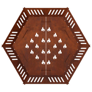Φωτιά Σκ rusty 60 x 60 x 18 εκ Ατσάλι Σκληρυθέν στον Αέρα