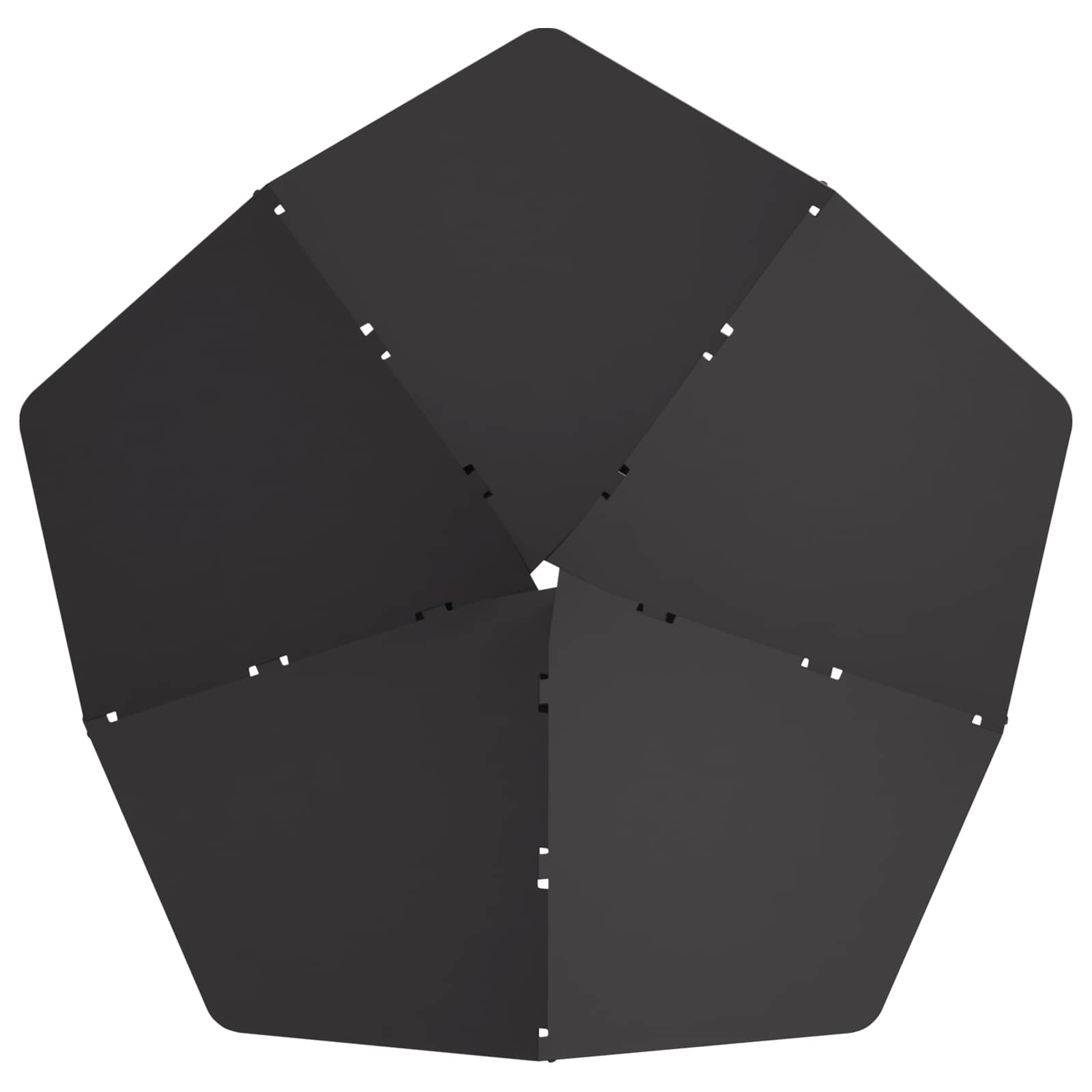 Φωτιά Μαύρο 53 x 53 x 18,5 εκ Ατσάλι - Pakobazaar