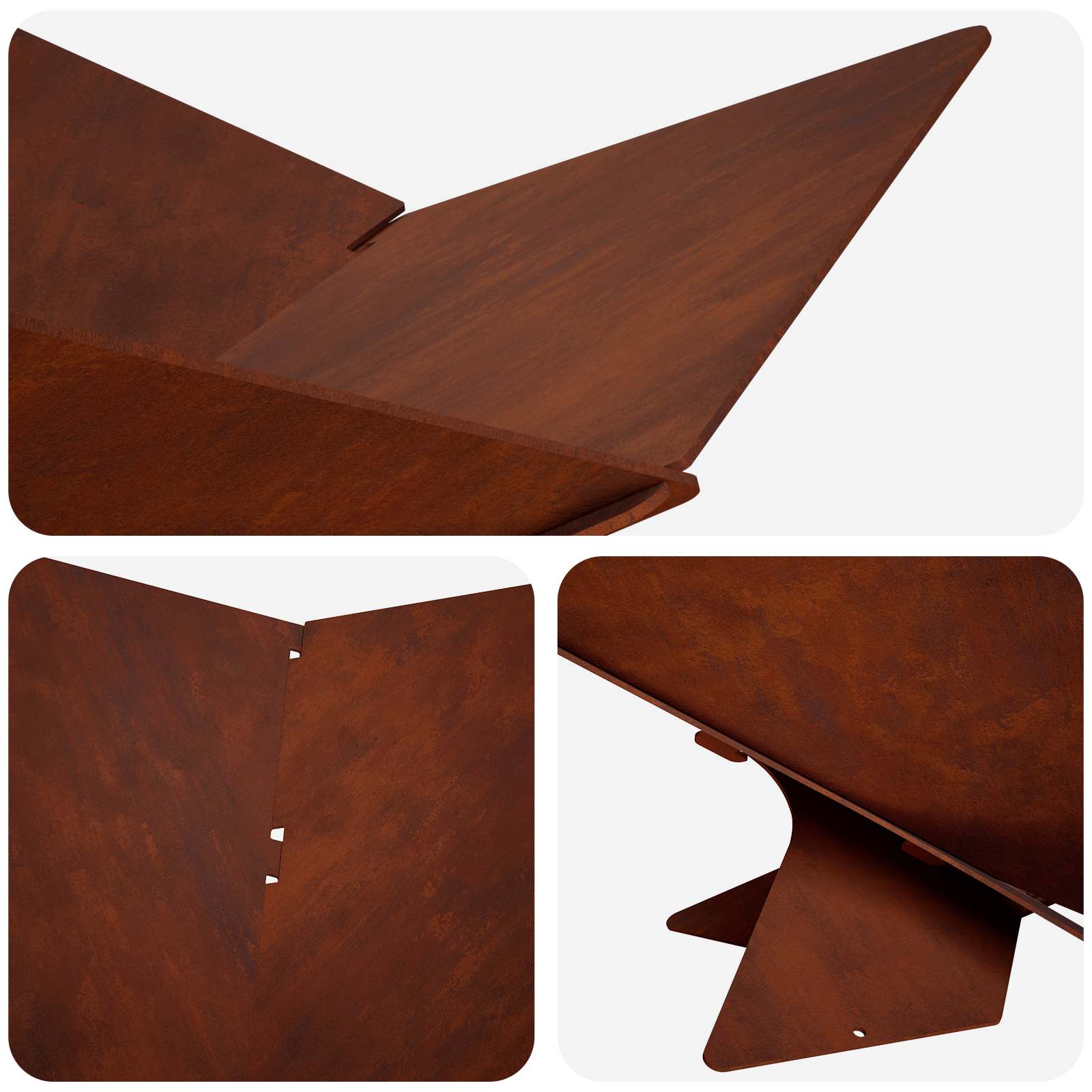 Φωτιά Σκ rusty 53 x 53 x 18,5 εκ Ατσάλι Σκληρυθέν στον Αέρα