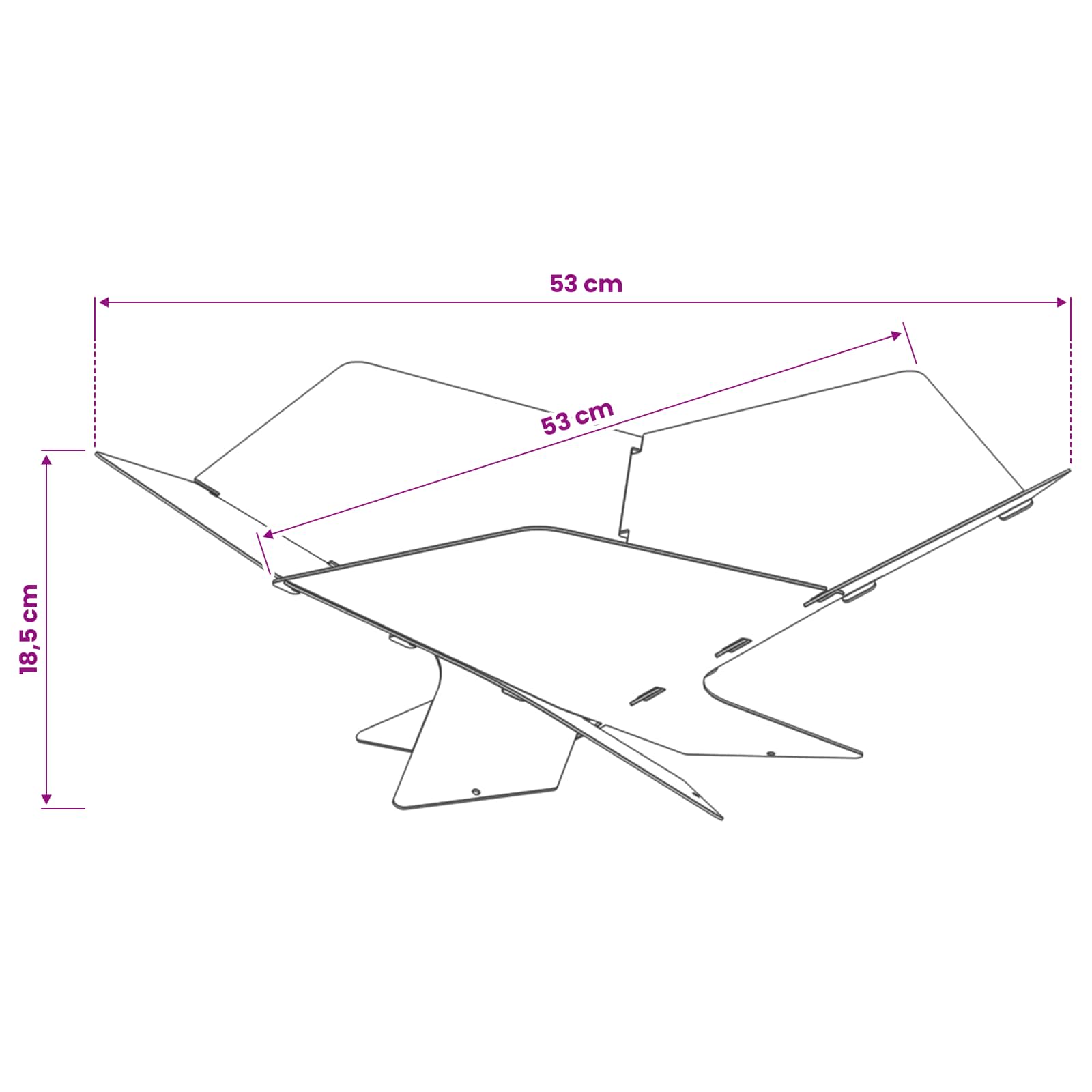 Φωτιά Σκ rusty 53 x 53 x 18,5 εκ Ατσάλι Σκληρυθέν στον Αέρα