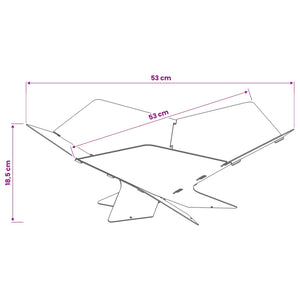 Φωτιά Σκ rusty 53 x 53 x 18,5 εκ Ατσάλι Σκληρυθέν στον Αέρα