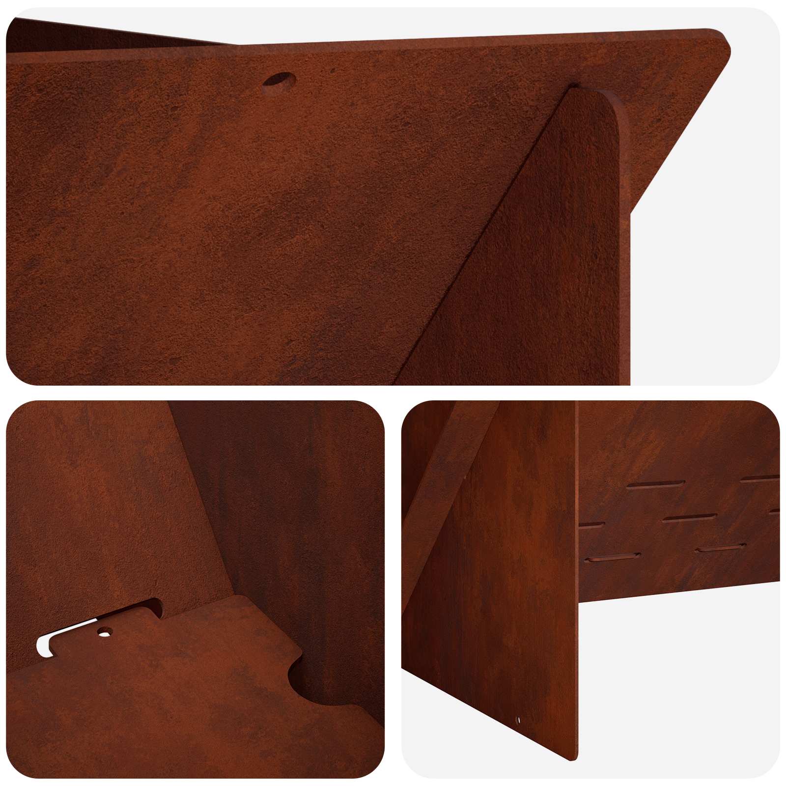 Φωτιά Σκ rusty 40 x 40 x 20 cm Ατσάλι Σκληρυθέν στον Αέρα - Pakobazaar