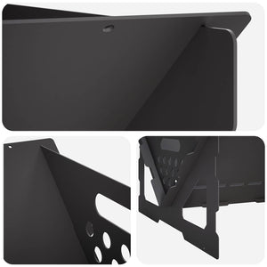 Φωτιά Μαύρο 60 x 40 x 20 εκ. Ατσάλι - Pakobazaar