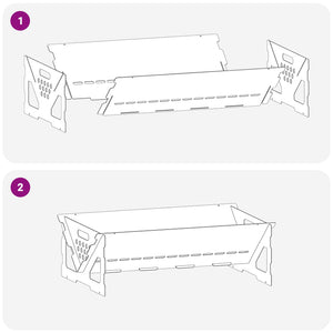 Φωτιά Μαύρο 60 x 40 x 20 εκ. Ατσάλι - Pakobazaar