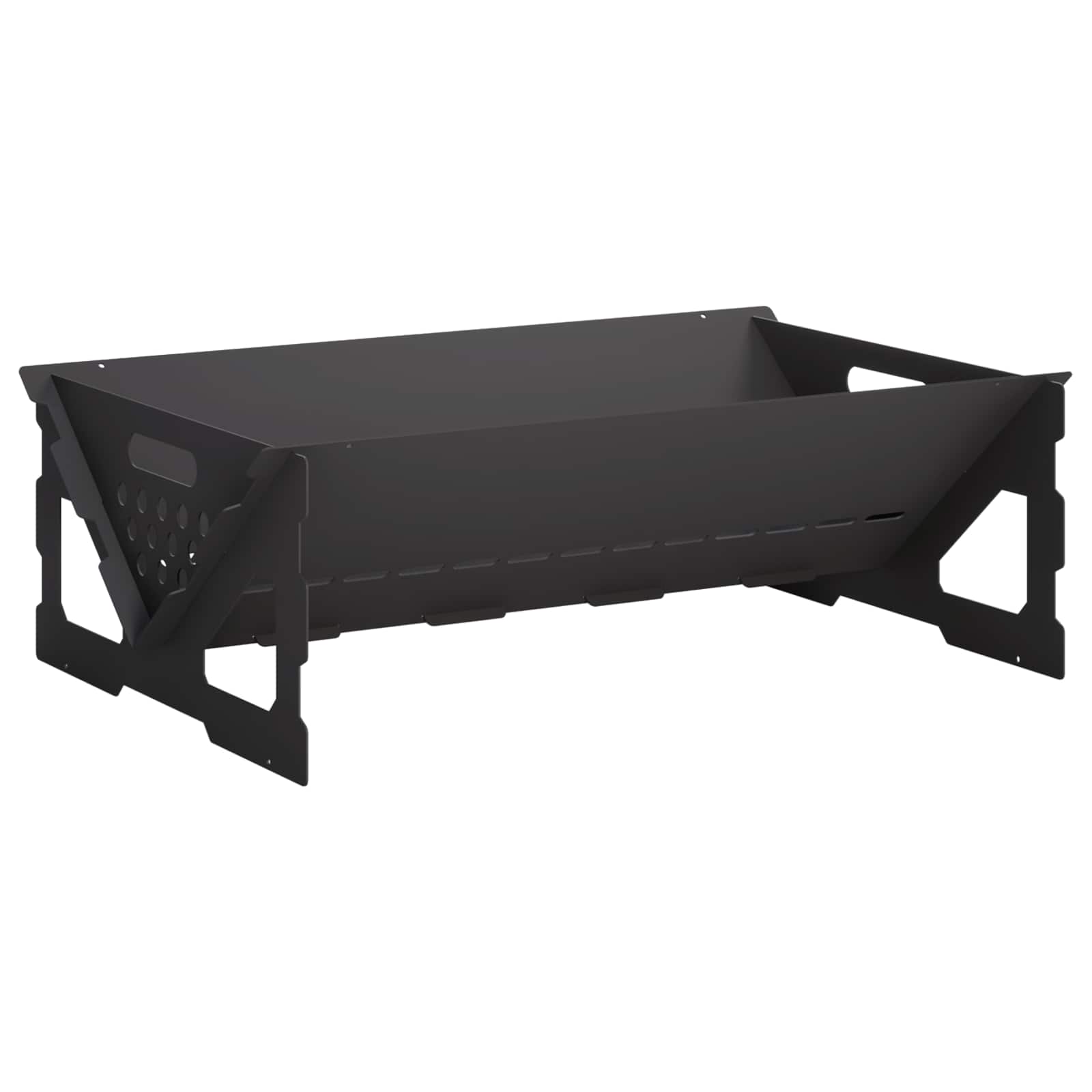 Φωτιά Μαύρο 60 x 40 x 20 εκ. Ατσάλι - Pakobazaar