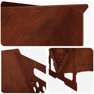 Φωτιά Σκ rusty 60 x 40 x 20 εκ. Ατσάλι Σκληρυθέν στον Αέρα - Pakobazaar