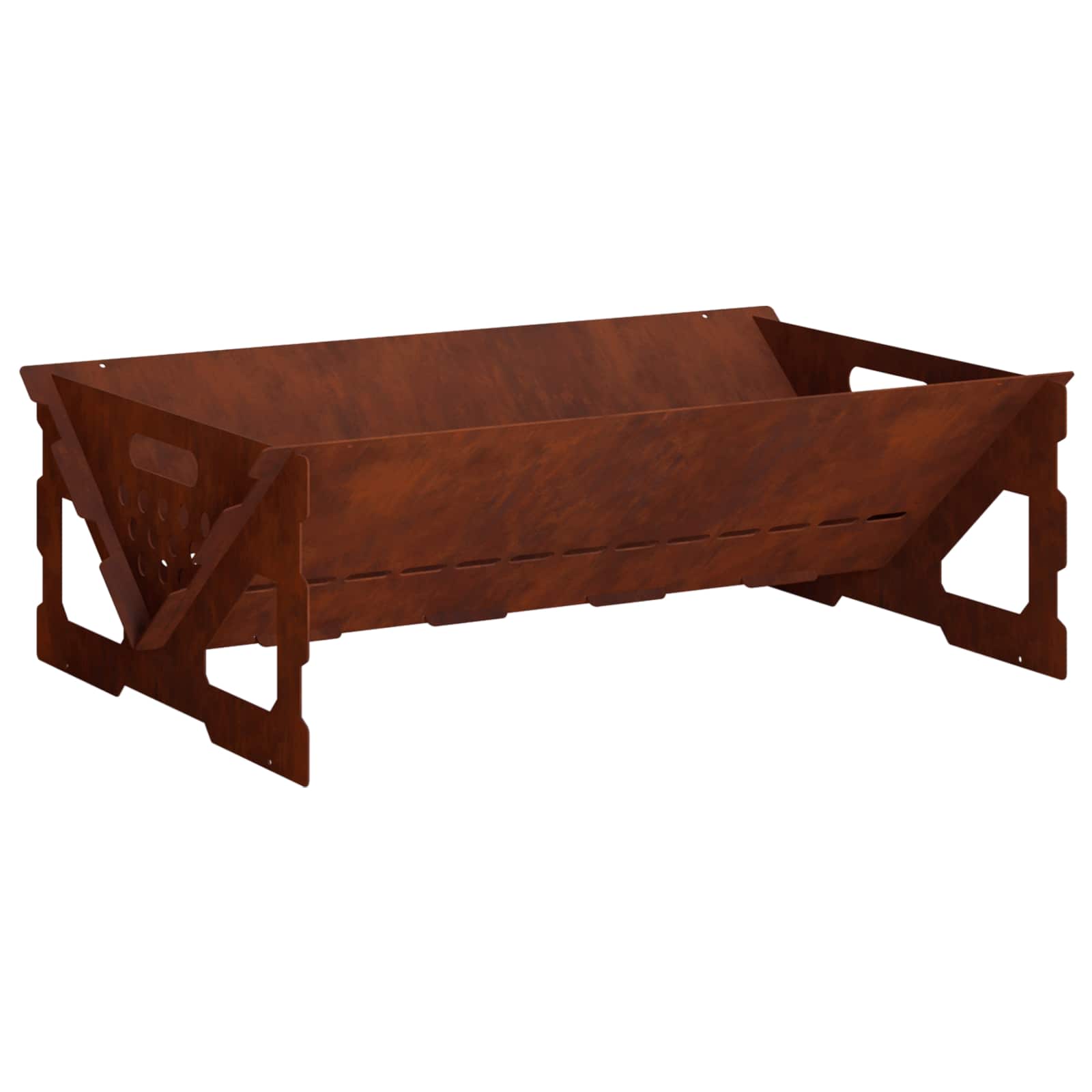 Φωτιά Σκ rusty 60 x 40 x 20 εκ. Ατσάλι Σκληρυθέν στον Αέρα - Pakobazaar