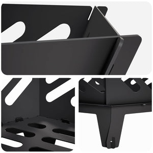 Φωτιά Μαύρο 60 x 53 x 30 εκ Ατσάλι - Pakobazaar