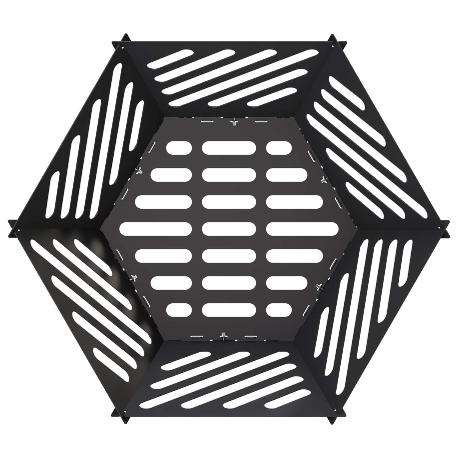 Φωτιά Μαύρο 60 x 53 x 30 εκ Ατσάλι - Pakobazaar