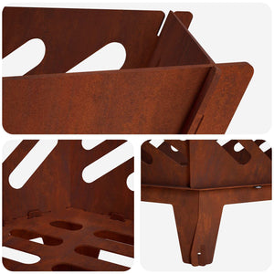 Φωτιά Σκ rusty 60 x 53 x 30 εκ Ατσάλι Σκληρυθέν στον Αέρα
