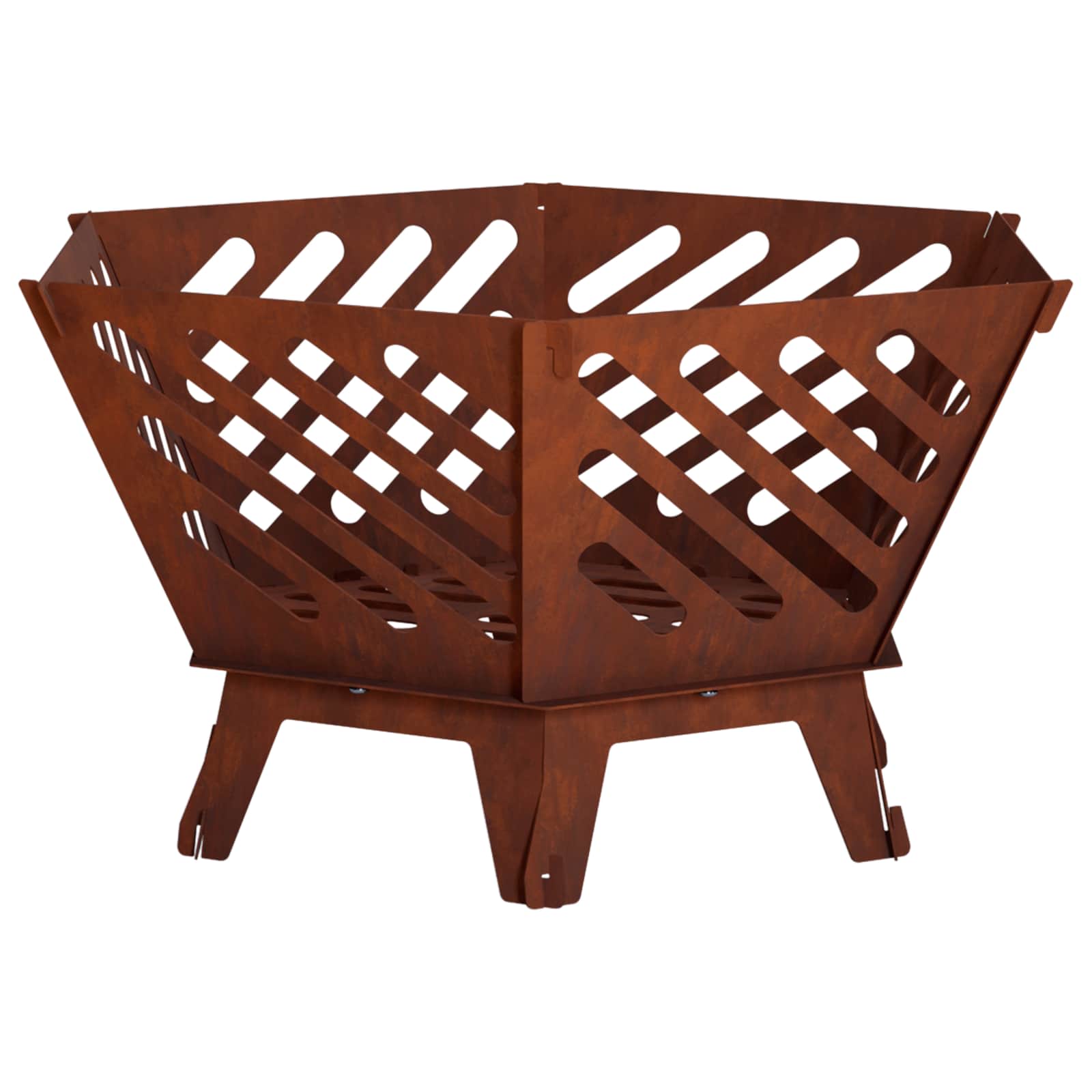 Φωτιά Σκ rusty 60 x 53 x 30 εκ Ατσάλι Σκληρυθέν στον Αέρα