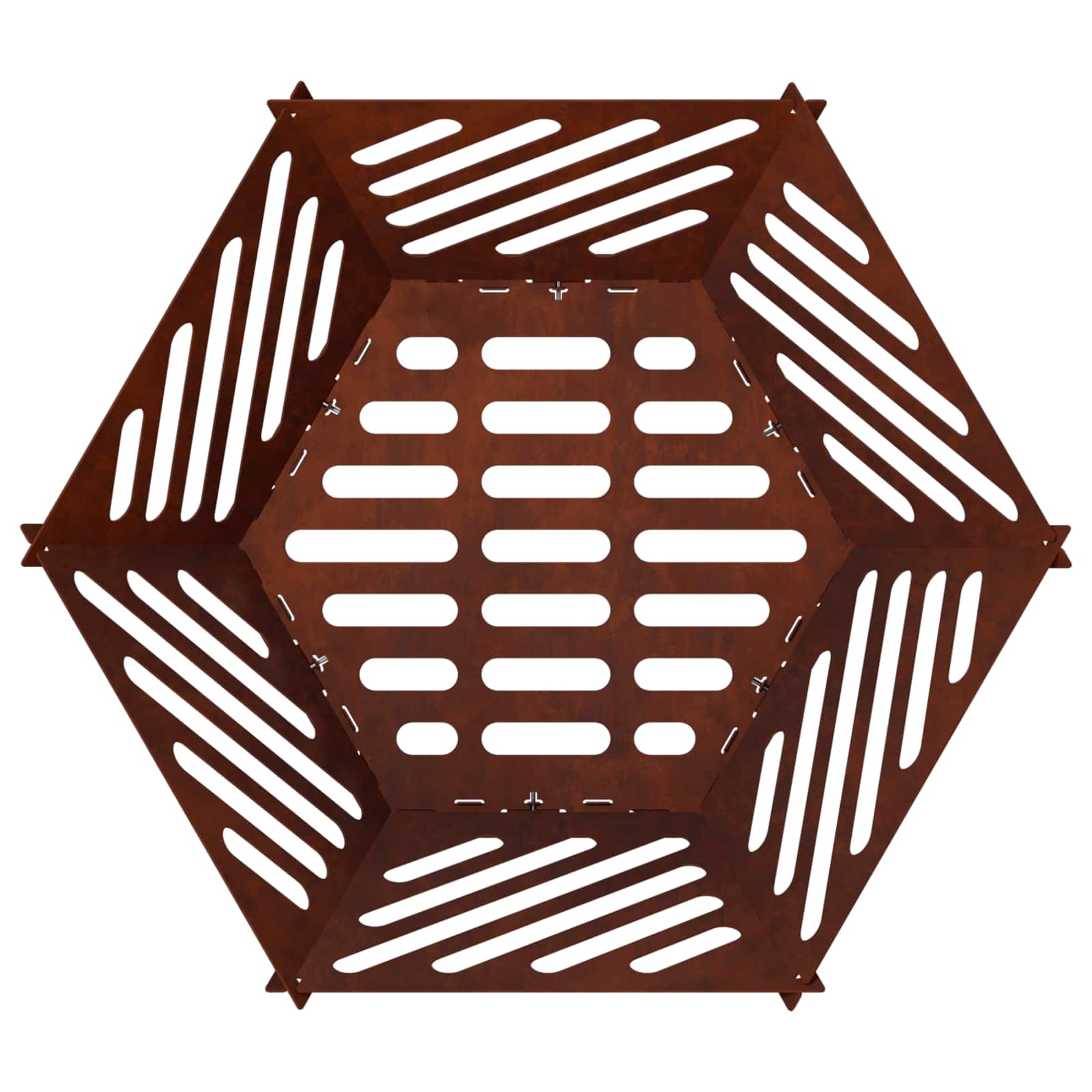 Φωτιά Σκ rusty 60 x 53 x 30 εκ Ατσάλι Σκληρυθέν στον Αέρα