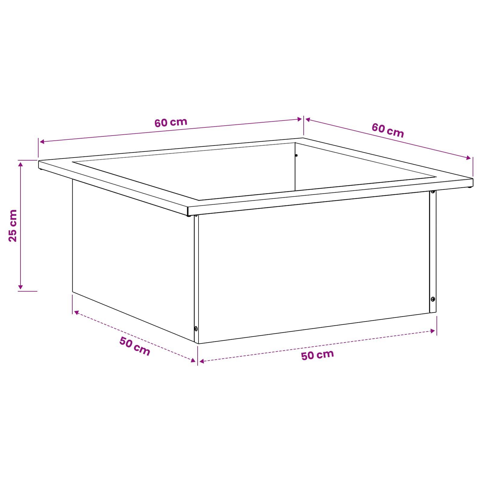 Δαχτυλίδι φωτιάς Μαύρο 90 x 90 x 25 εκ Ατσάλι