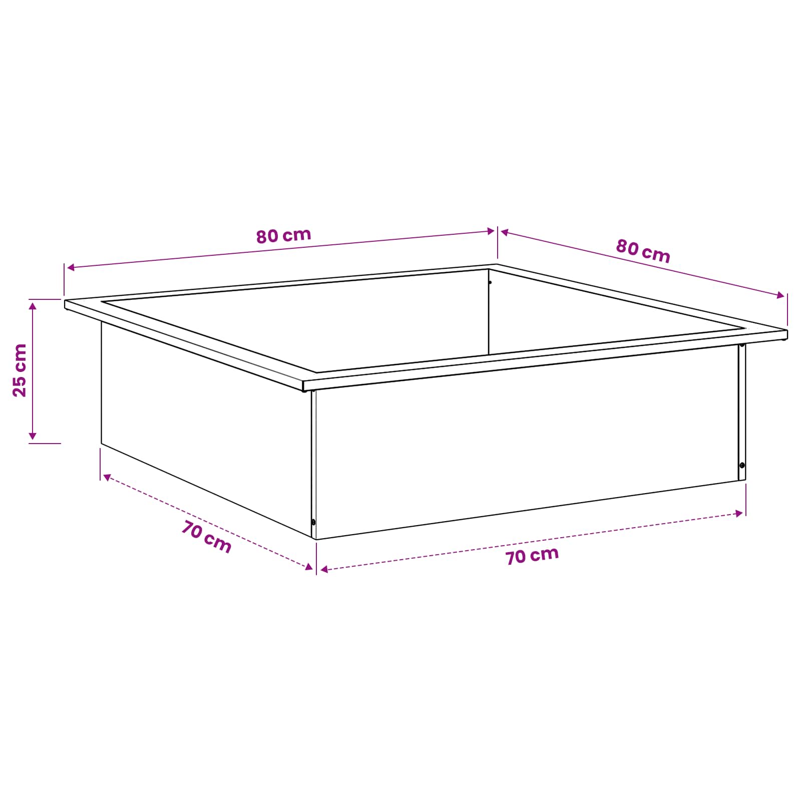Δαχτυλίδι φωτιάς Μαύρο 90 x 90 x 25 εκ Ατσάλι - Pakobazaar