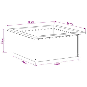 Δαχτυλίδι φωτιάς Μαύρο 60 x 60 x 25 εκ Ατσάλι - Pakobazaar