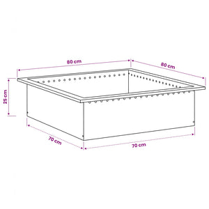 Δαχτυλίδι φωτιάς Μαύρο 80 x 80 x 25 εκ Ατσάλι