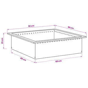 Δαχτυλίδι φωτιάς Μαύρο 90 x 90 x 25 εκ Ατσάλι - Pakobazaar