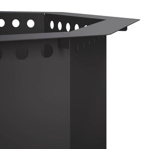 Δαχτυλίδι φωτιάς Μαύρο 60 x 60 x 25 εκ Ατσάλι - Pakobazaar
