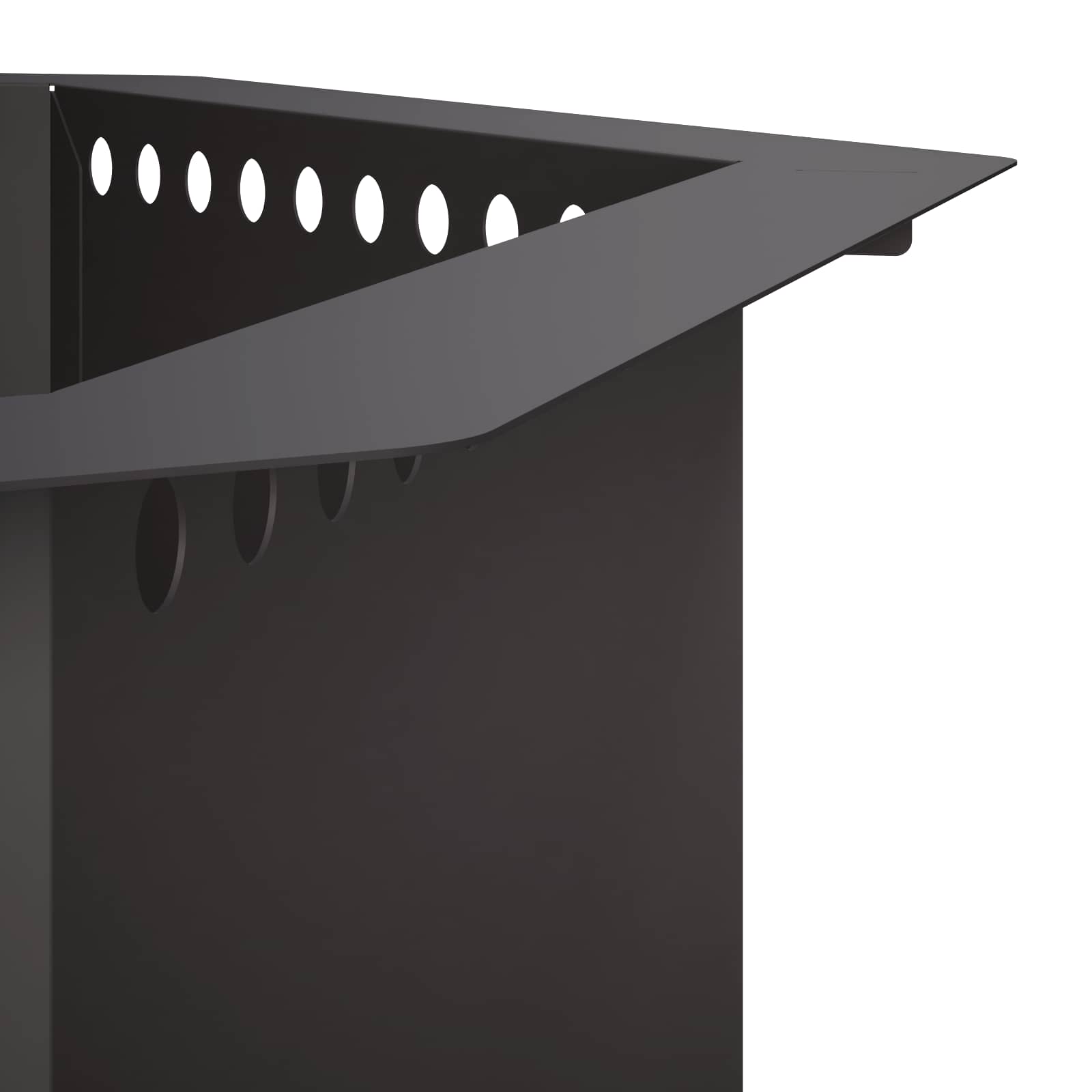 Δαχτυλίδι φωτιάς Μαύρο 90 x 90 x 25 εκ Ατσάλι - Pakobazaar
