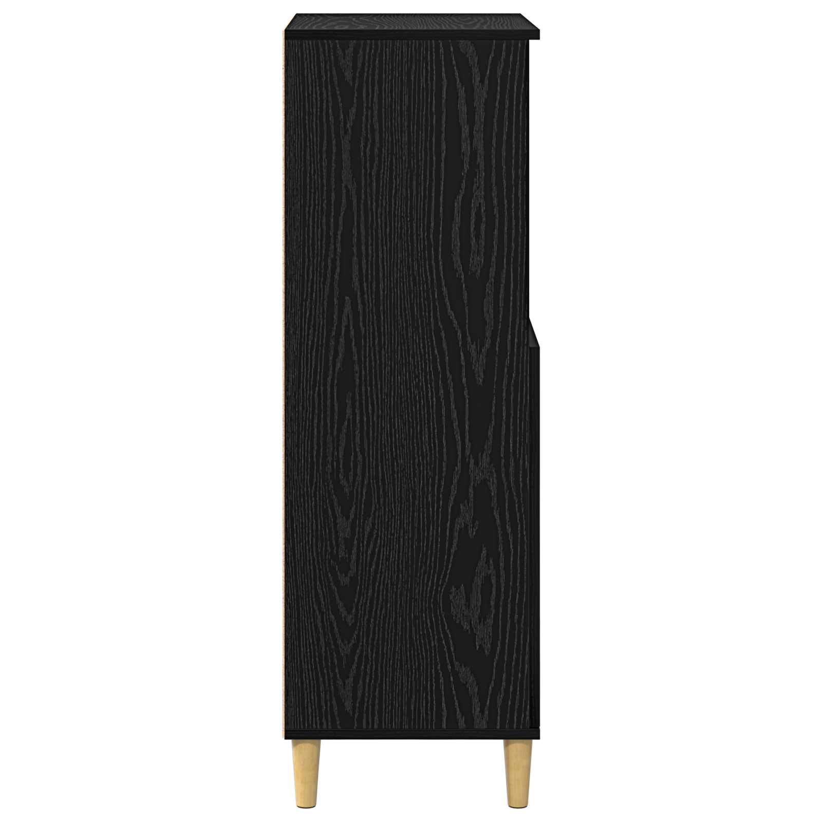Highboard Μαύρη Δρυς 60 x 36 x 110 εκ. Επεξεργασμένο Ξύλο