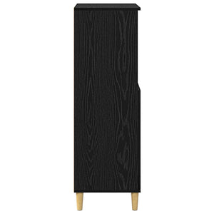 Highboard Μαύρη Δρυς 60 x 36 x 110 εκ. Επεξεργασμένο Ξύλο