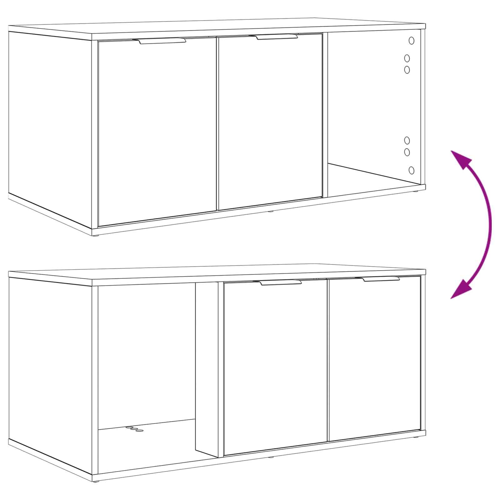 Έπιπλο Κλουβί Γάτας Γκρι Σκυροδέματος 100 x 49 x 45 εκ.